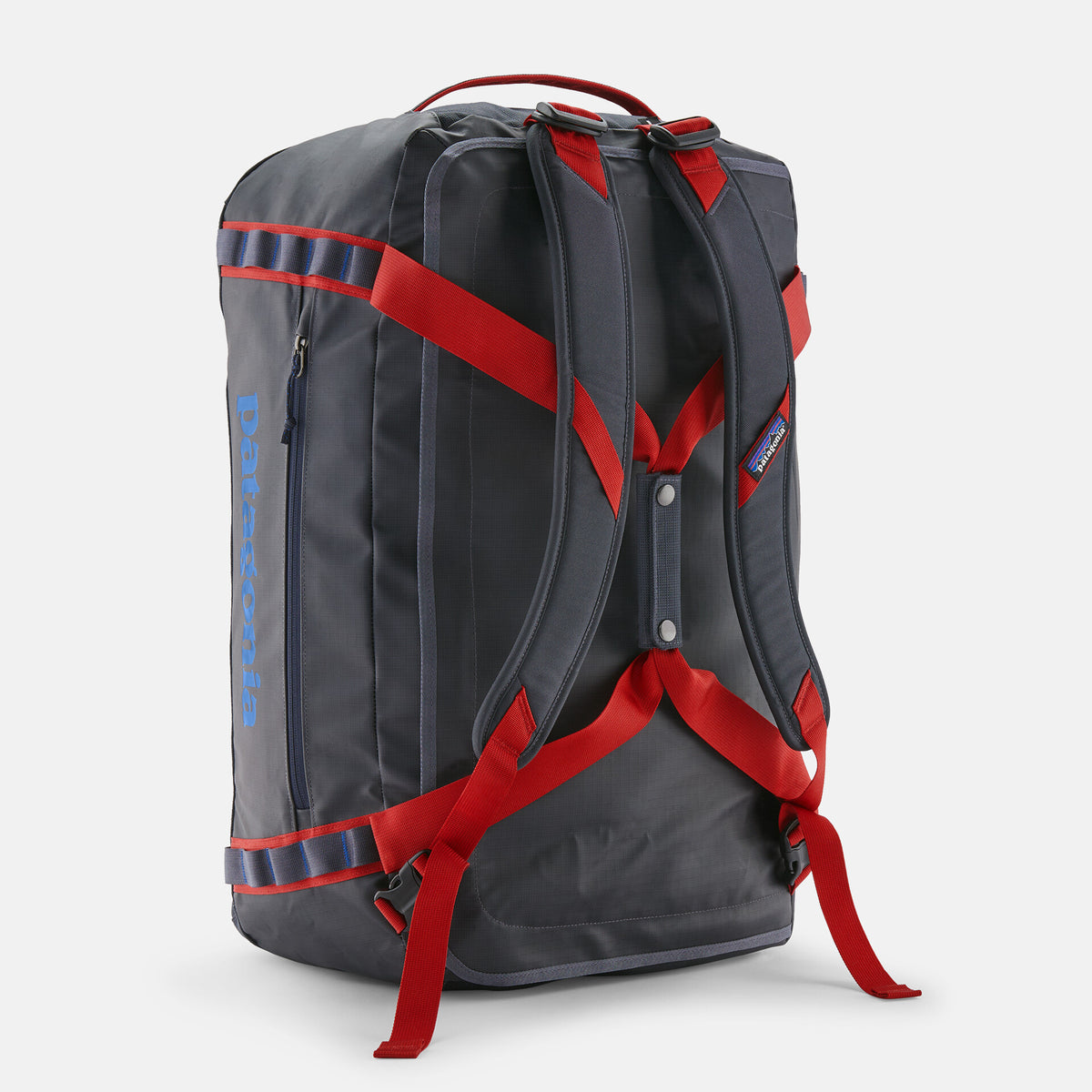 Black Hole Duffel 55L | Smolder Blue w/Amanita Red