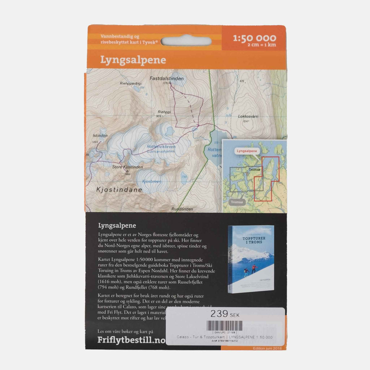 Tour & Top Tour Map | LYNGS ALPENE 1:50.000