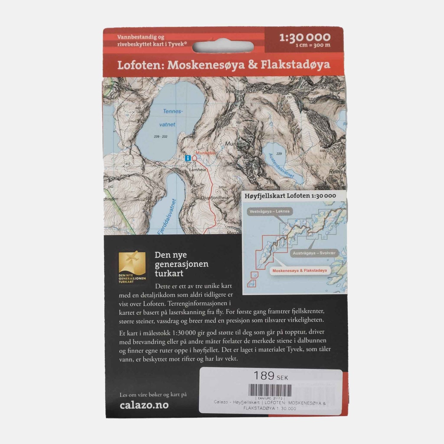 Høyfjellskart | LOFOTEN: MOSKENESØYA & FLAKSTADØYA 1:30.000