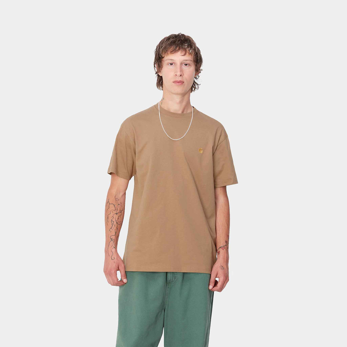 S/S Chase T-Shirt | Peanut / Gold