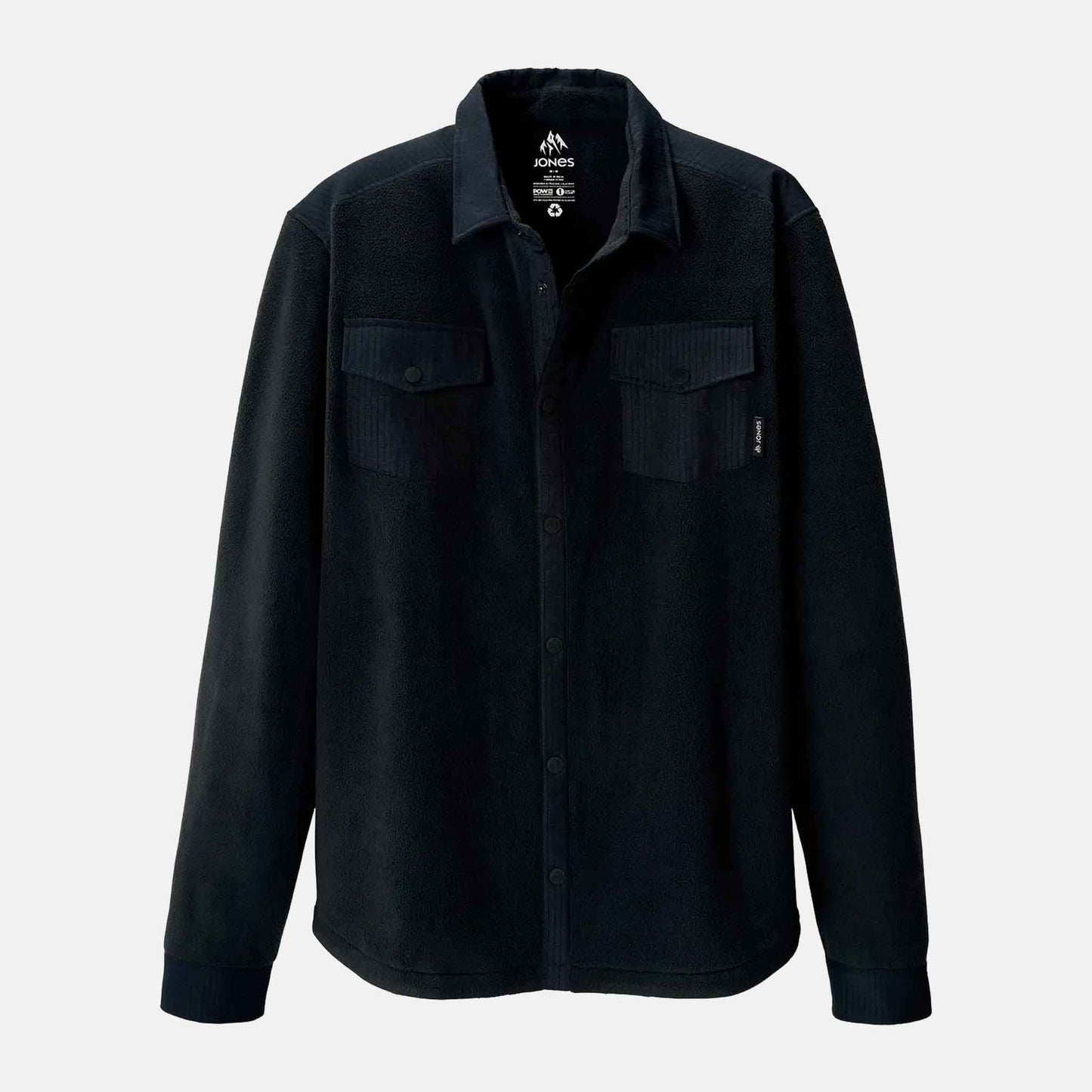 December Recycled Fleece Shirt | Stealth Black