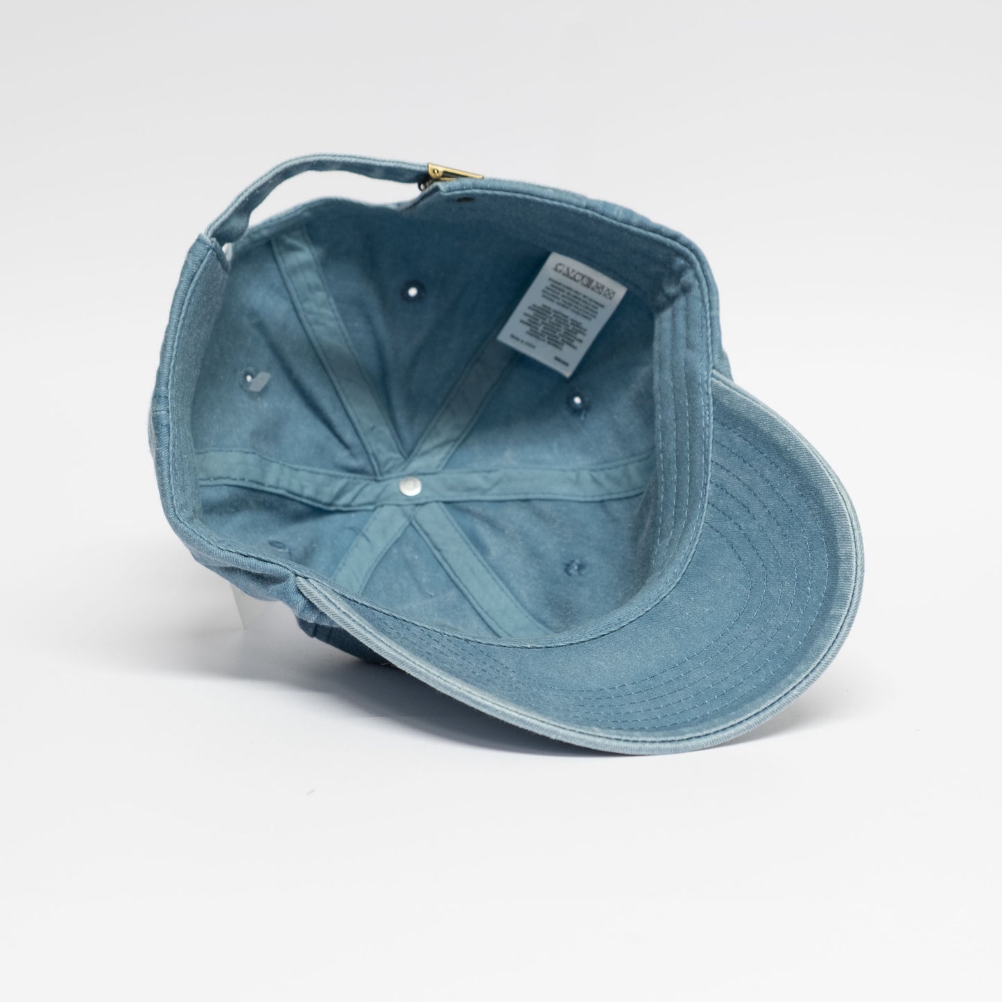 Low profile Vintage Cap | Light Denim / Leahter