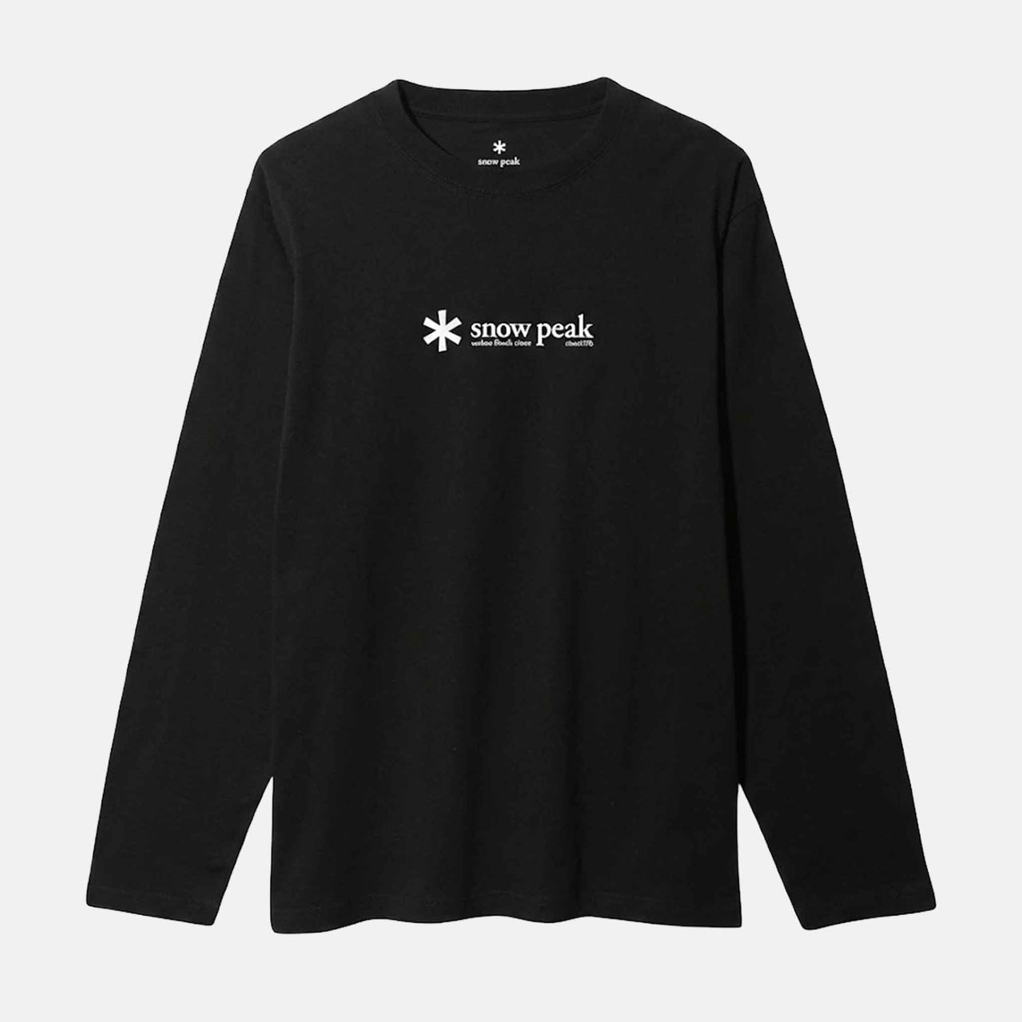 Soft Cotton Logo Long Sleeve T-Shirt | Black