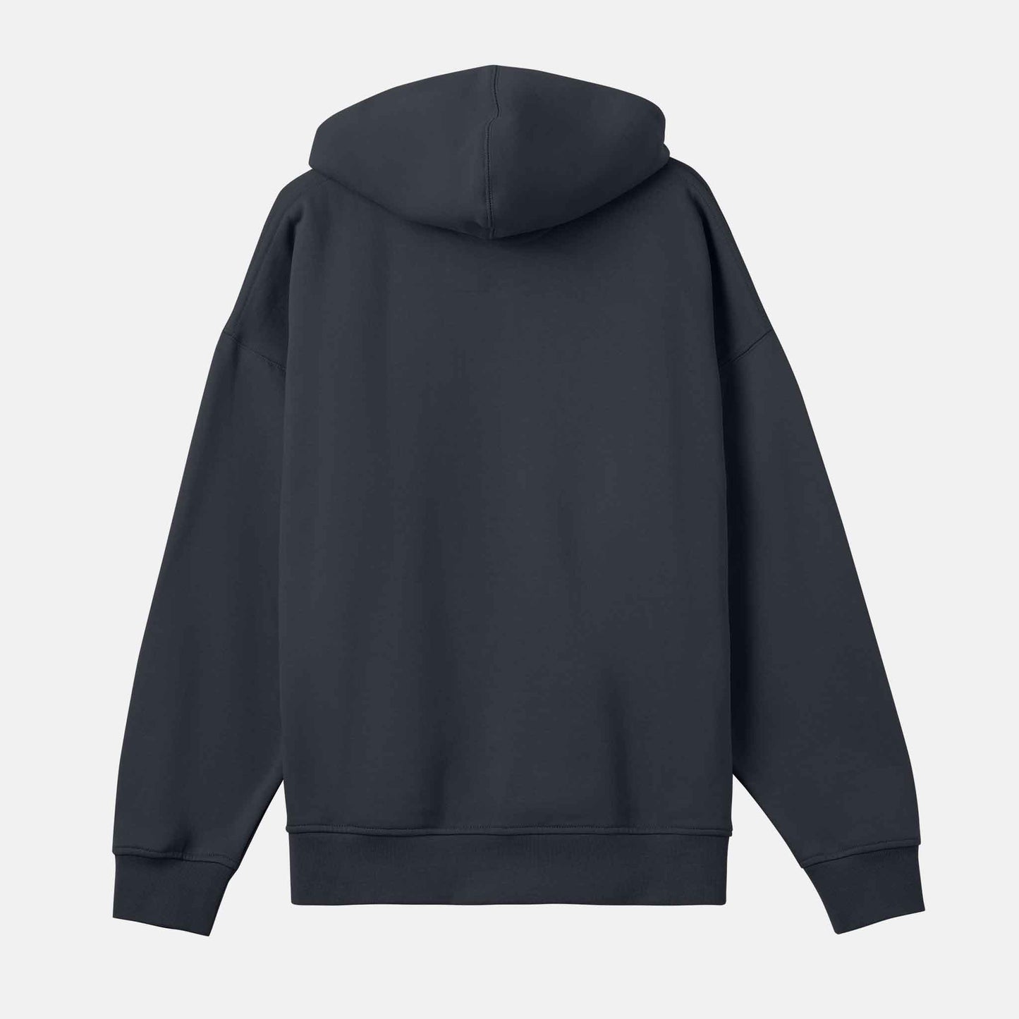 Vit Logo Boxy Hood | Svartgrå