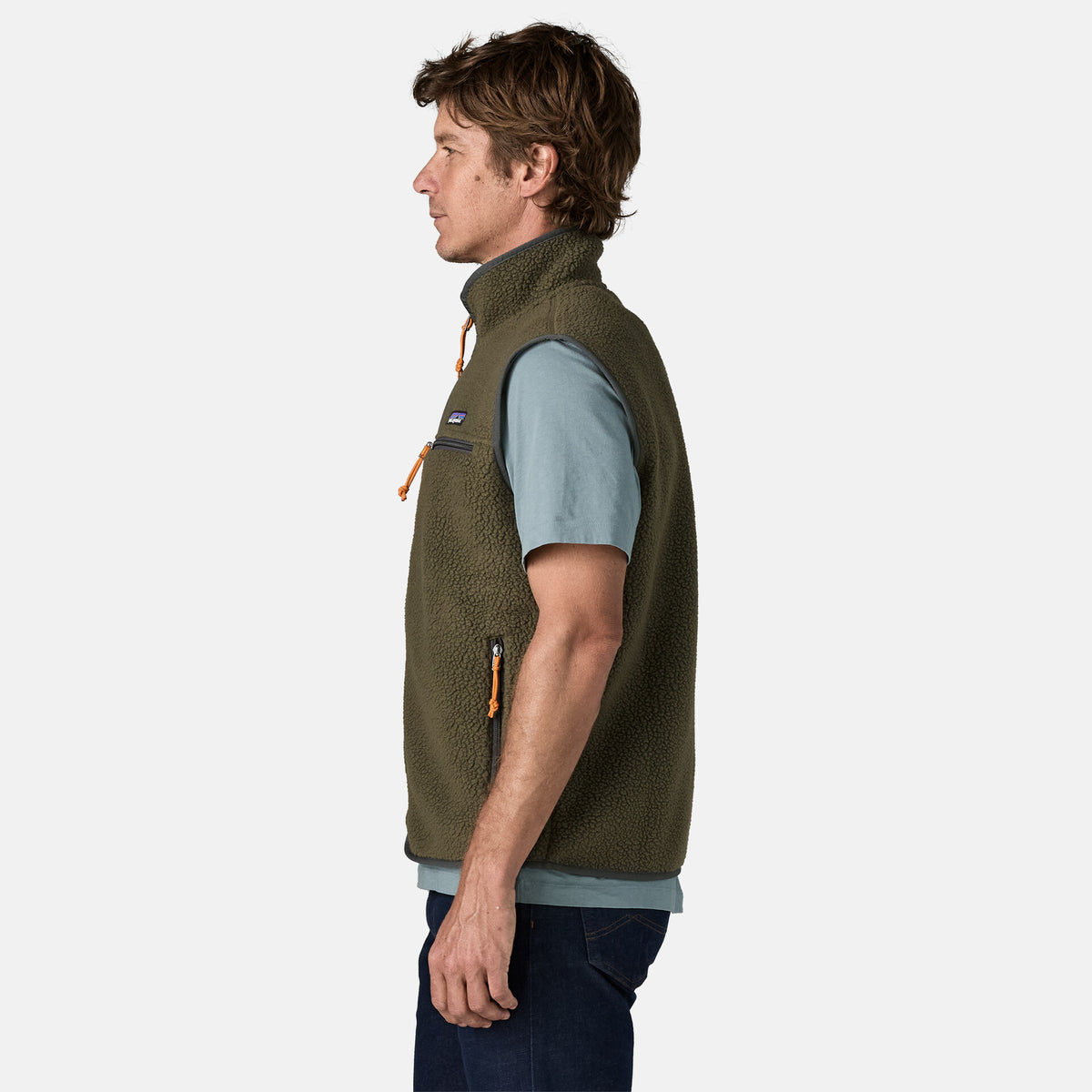Retro Pile Vest | Basin Green