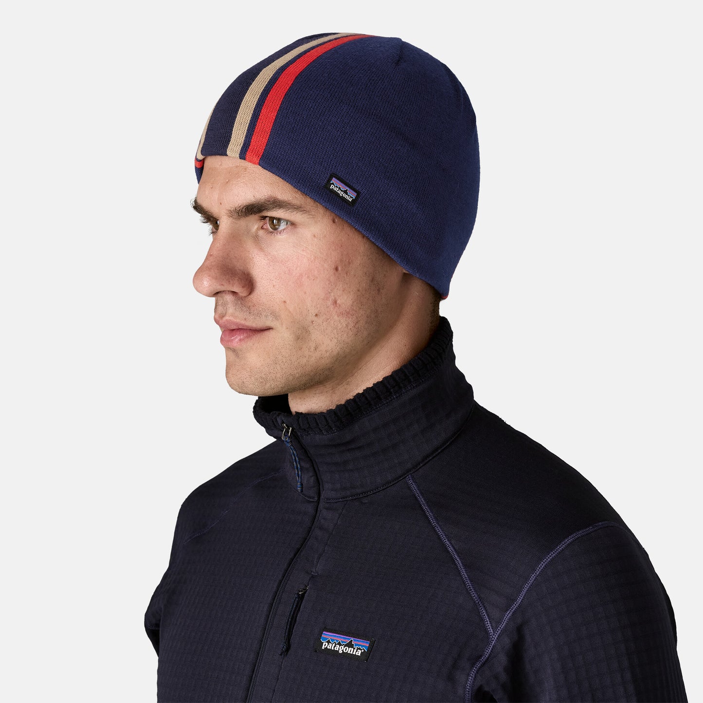 Beanie Hat | Speed Stripe: Clement Blue