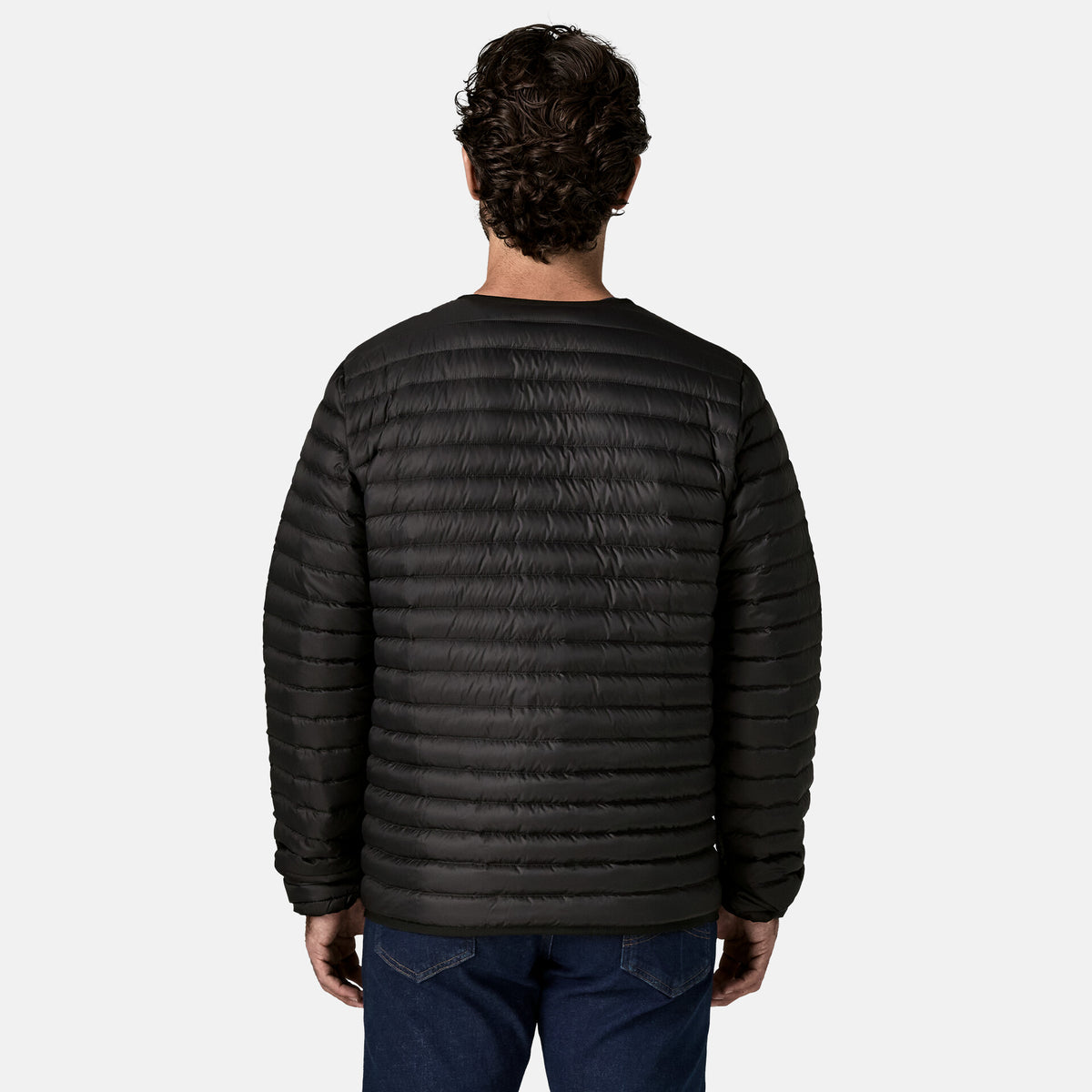 LW Down Sweater Cardigan | Black