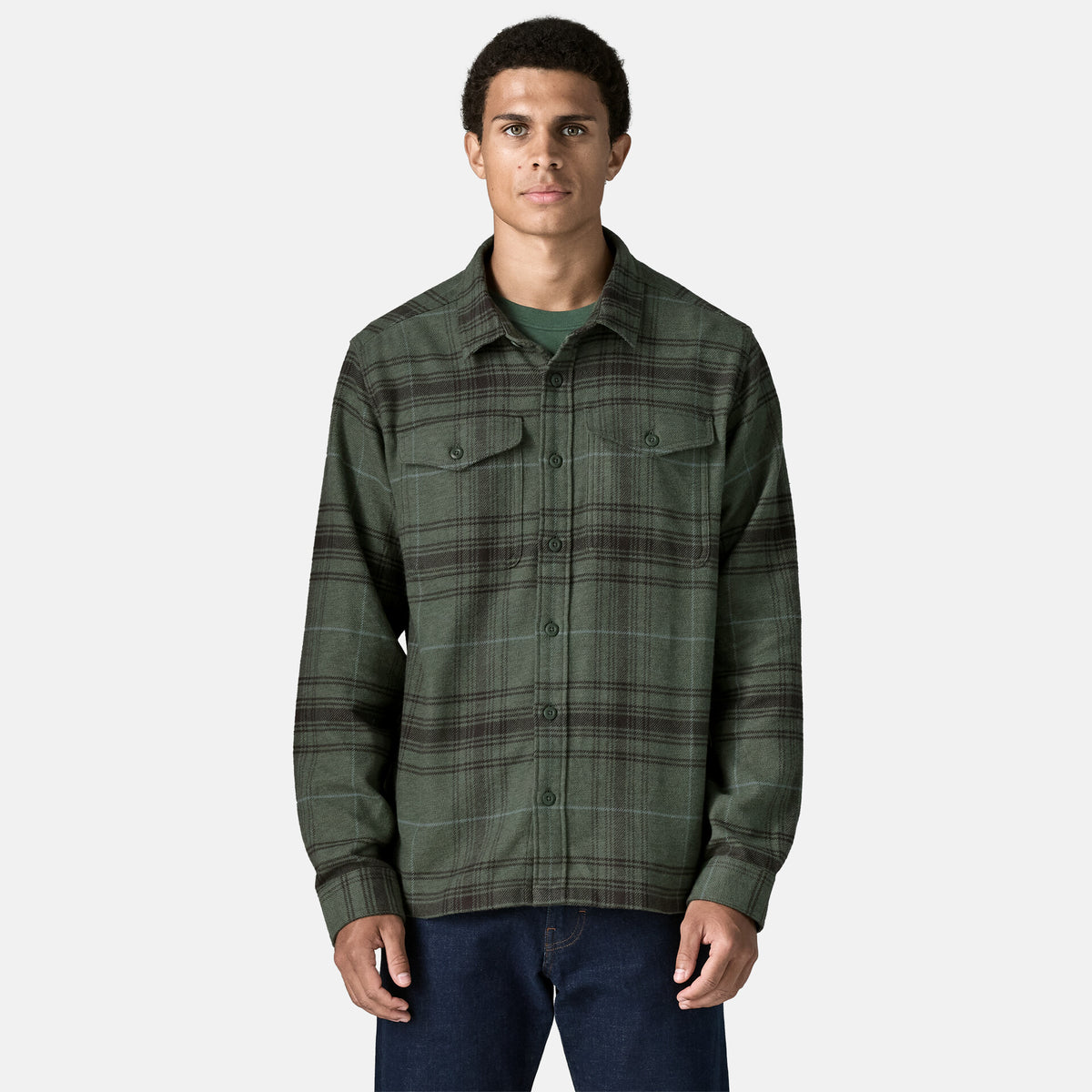 Fjord Flannel Shirt | Dissolve: Treeline Green