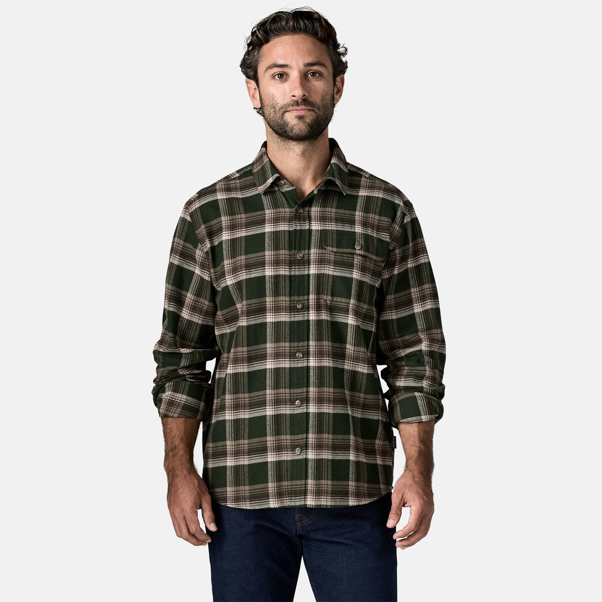 L/S LW Fjord Flannel Shirt | Cozy Cabin: Treeline Green