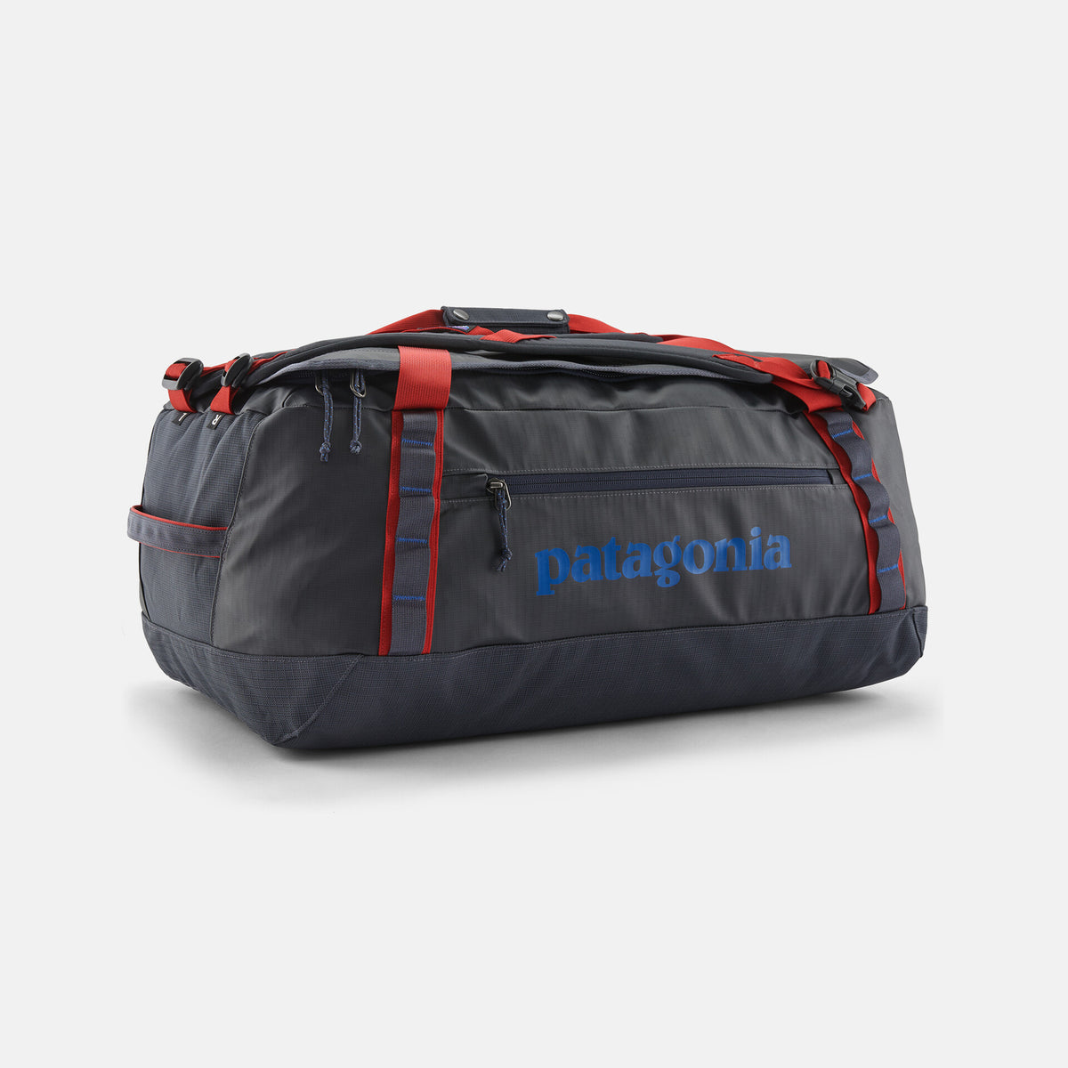 Black Hole Duffel 55L | Smolder Blue w/Amanita Red