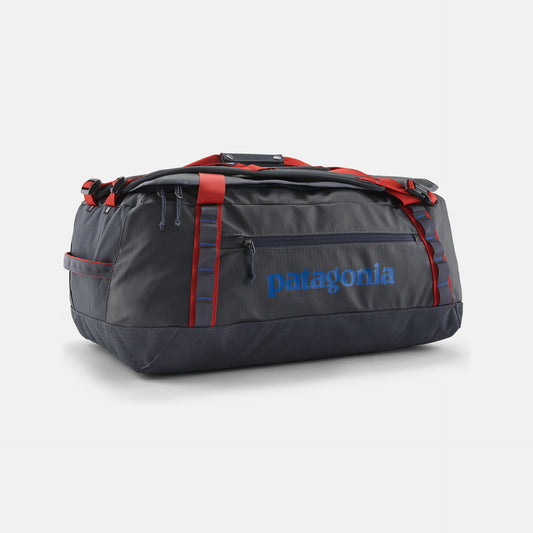Black Hole Duffel 55L | Smolder Blue w/Amanita Red