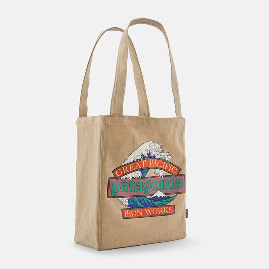 Recycled Market Tote | Great Waves: Classic Tan