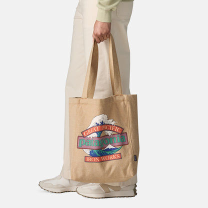 Recycled Market Tote | Great Waves: Classic Tan