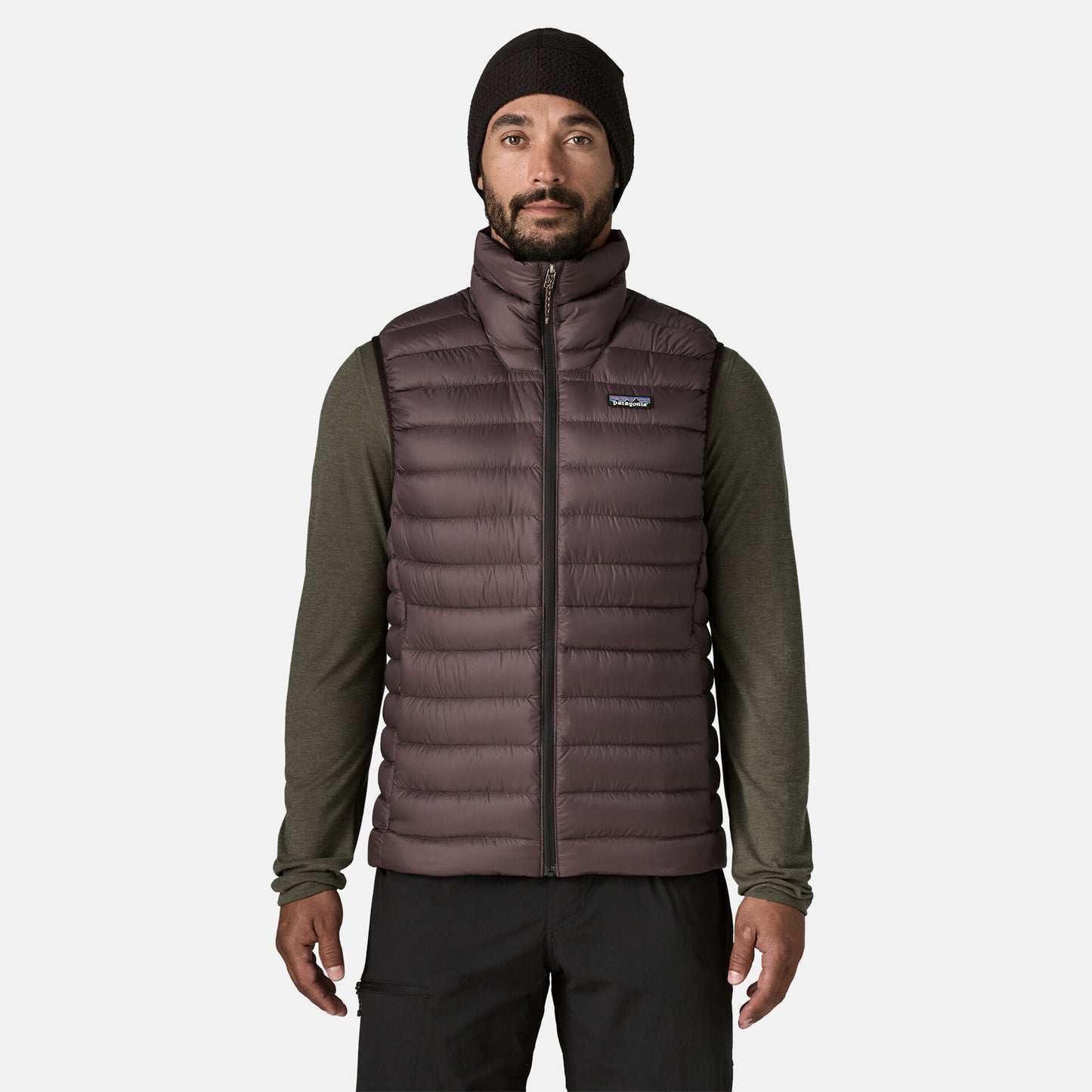 Down Sweater Vest | Den Brown