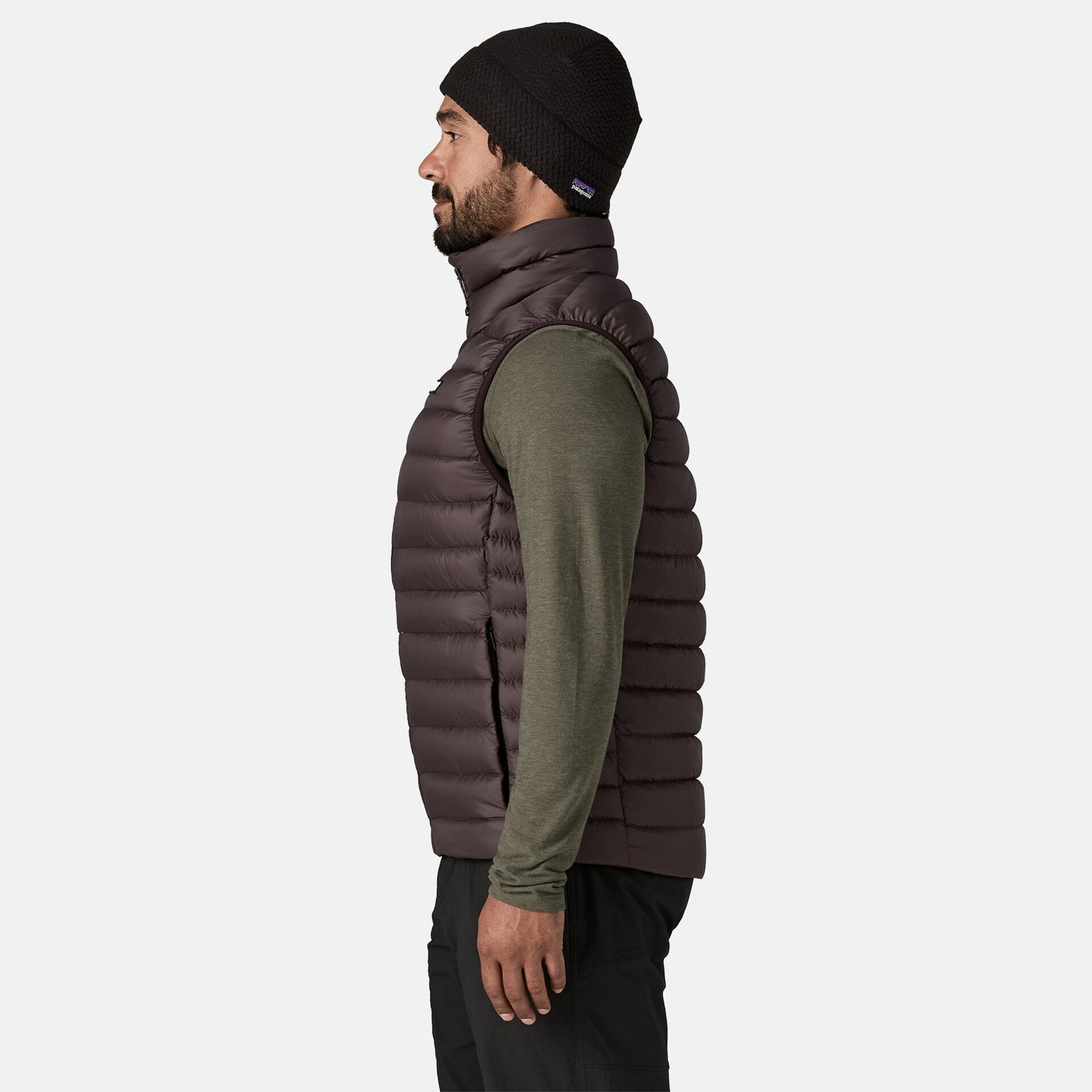 Down Sweater Vest | Den Brown