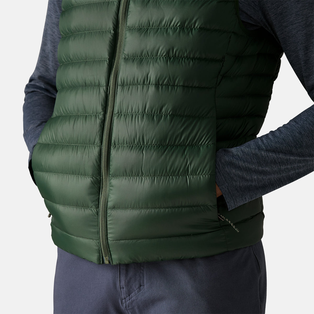 Down Sweater Vest | Treeline Green