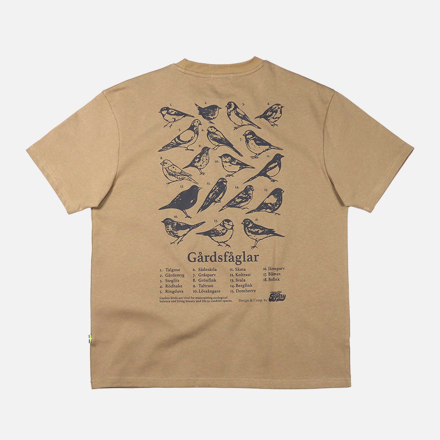 Relaxed T-shirt Gårdsfåglar | Dark Sand