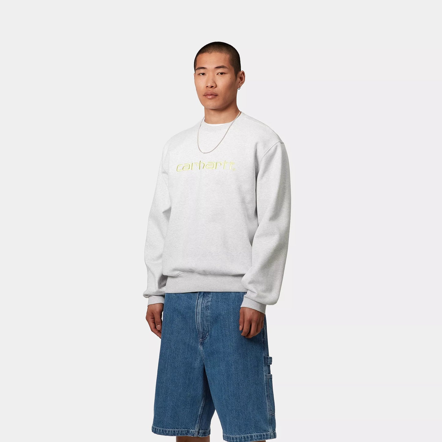 Carhartt Sweat | Ash Heather / Air Green