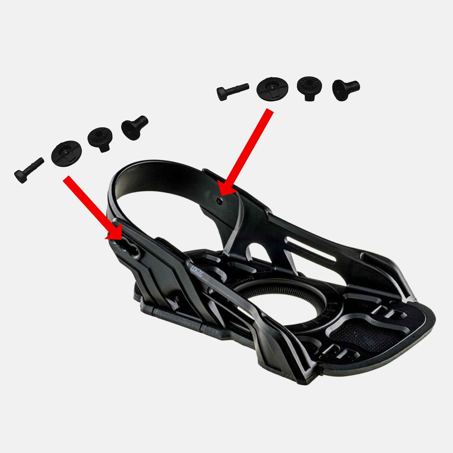 Ankle Strap Hardware 2-Piece Baseplate x 4