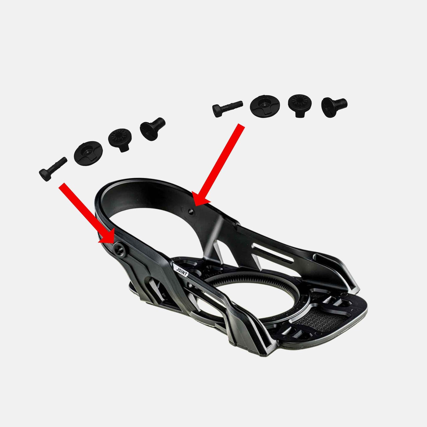Ankle Strap Hardware Uni-Body Baseplate x 4