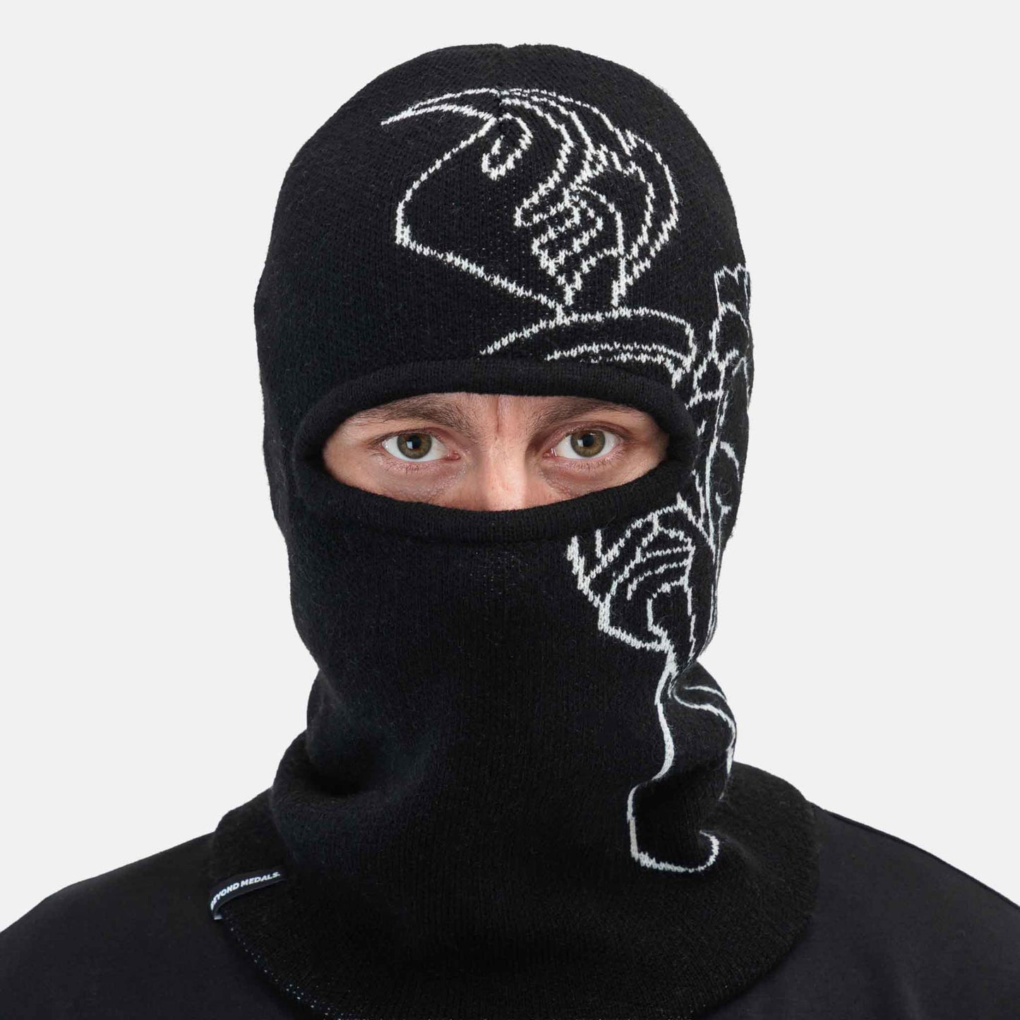 Jacquard Knit Balaclava | Black