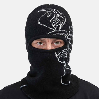 Jacquard Knit Balaclava | Black