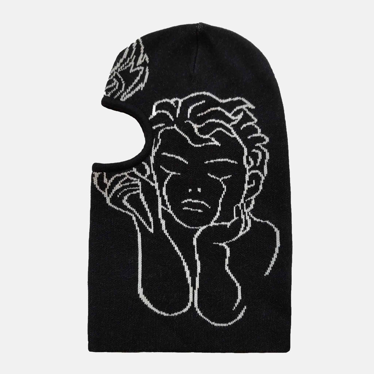 Jaquard Knit Balaclava | Black