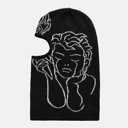 Jaquard Knit Balaclava | Black