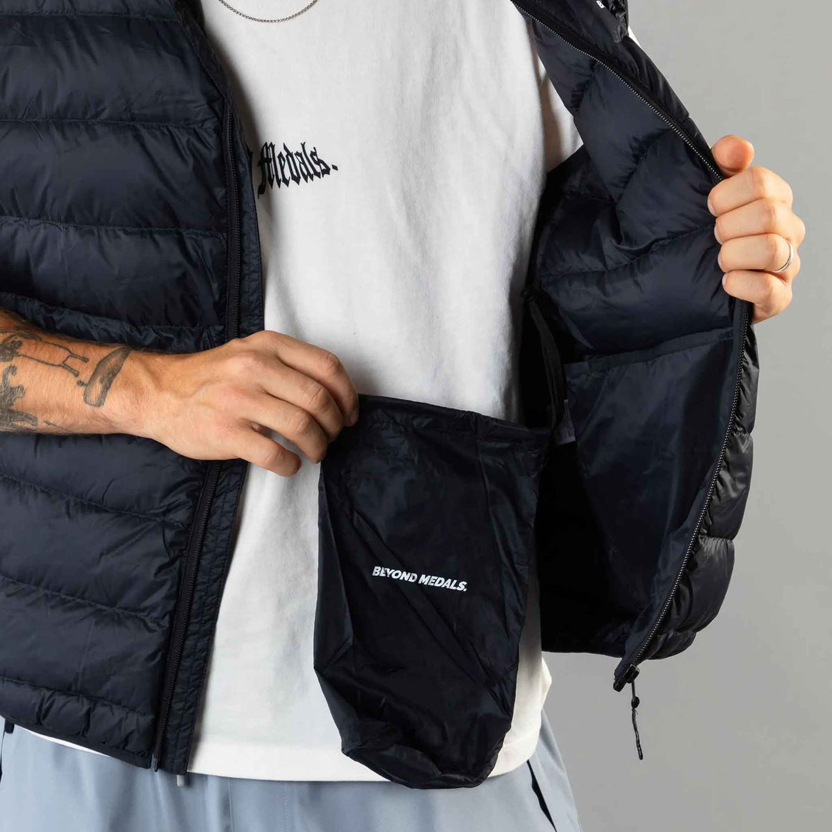 Packable Down Vest | Black