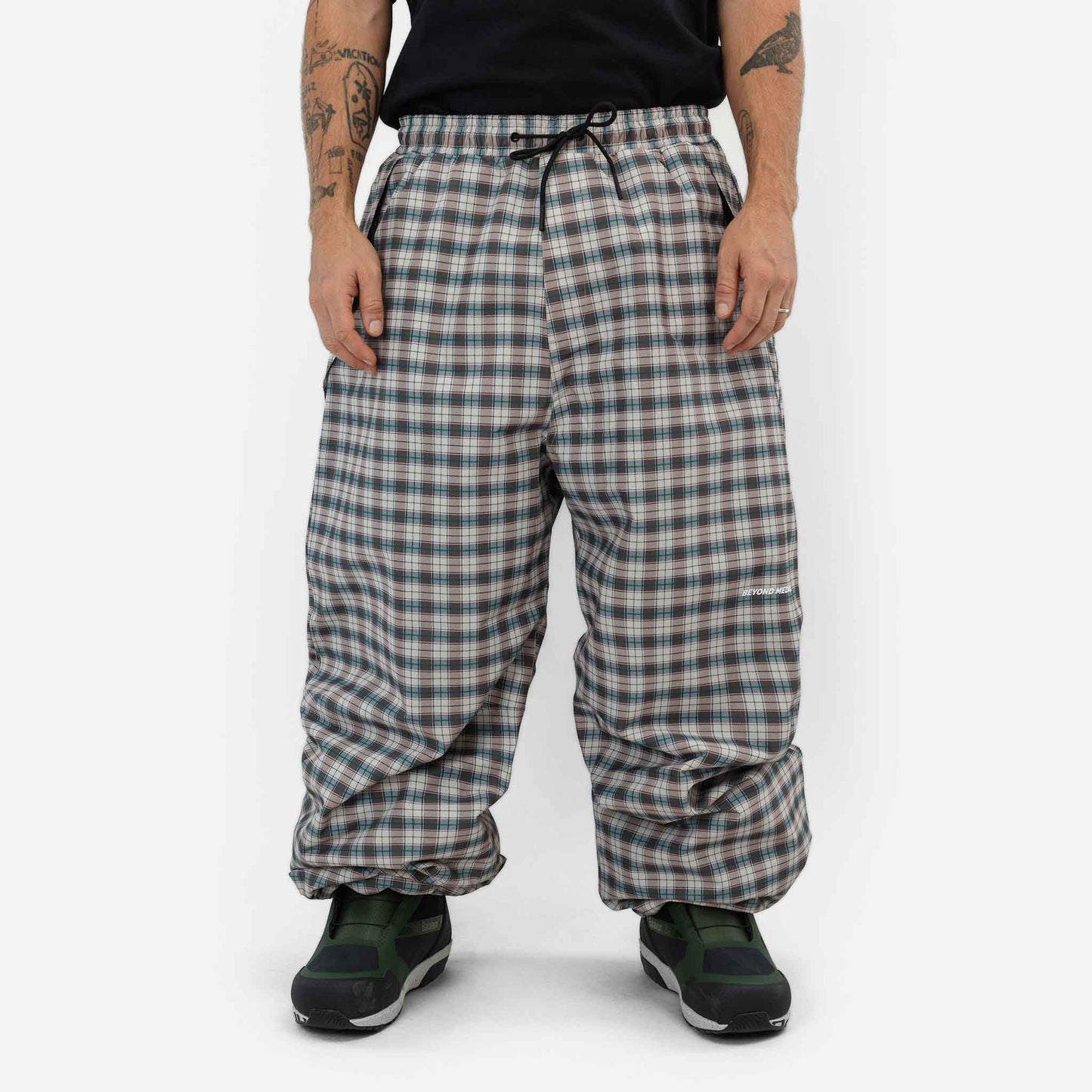 Park Pants | Light Beige Plaid