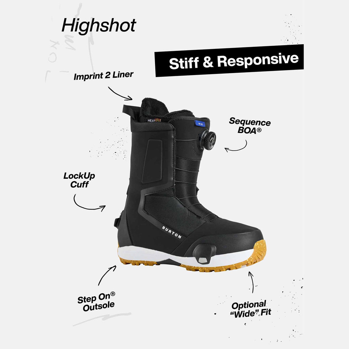 Womens Highshot Step On Boots | Black