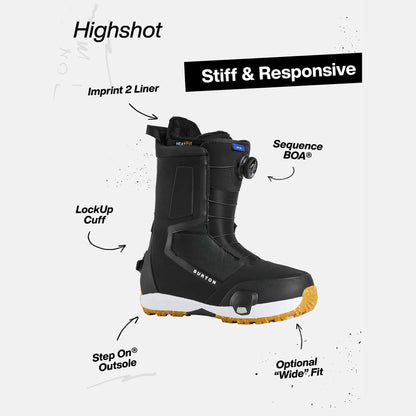 Womens Highshot Step On Boots | Black