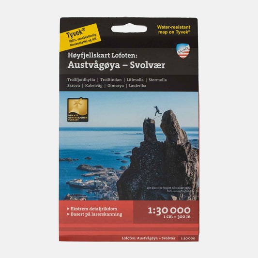 Høyfjellskart | LOFOTEN: AUSTVÅGØYA – SVOLVÆR