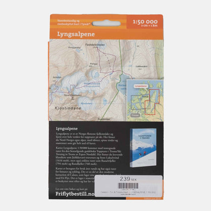 Tur & Toppturkarta | LYNGSALPENE 1:50.000