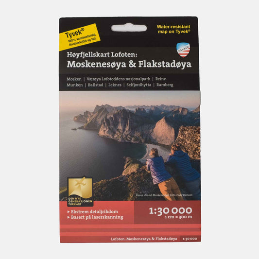 Høyfjellskart | LOFOTEN: MOSKENESØYA & FLAKSTADØYA 1:30.000