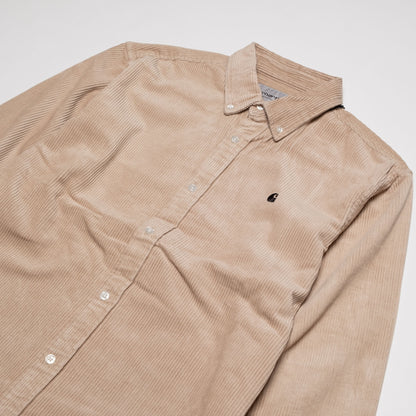 L/S Madison Cord Shirt | Wall / Black
