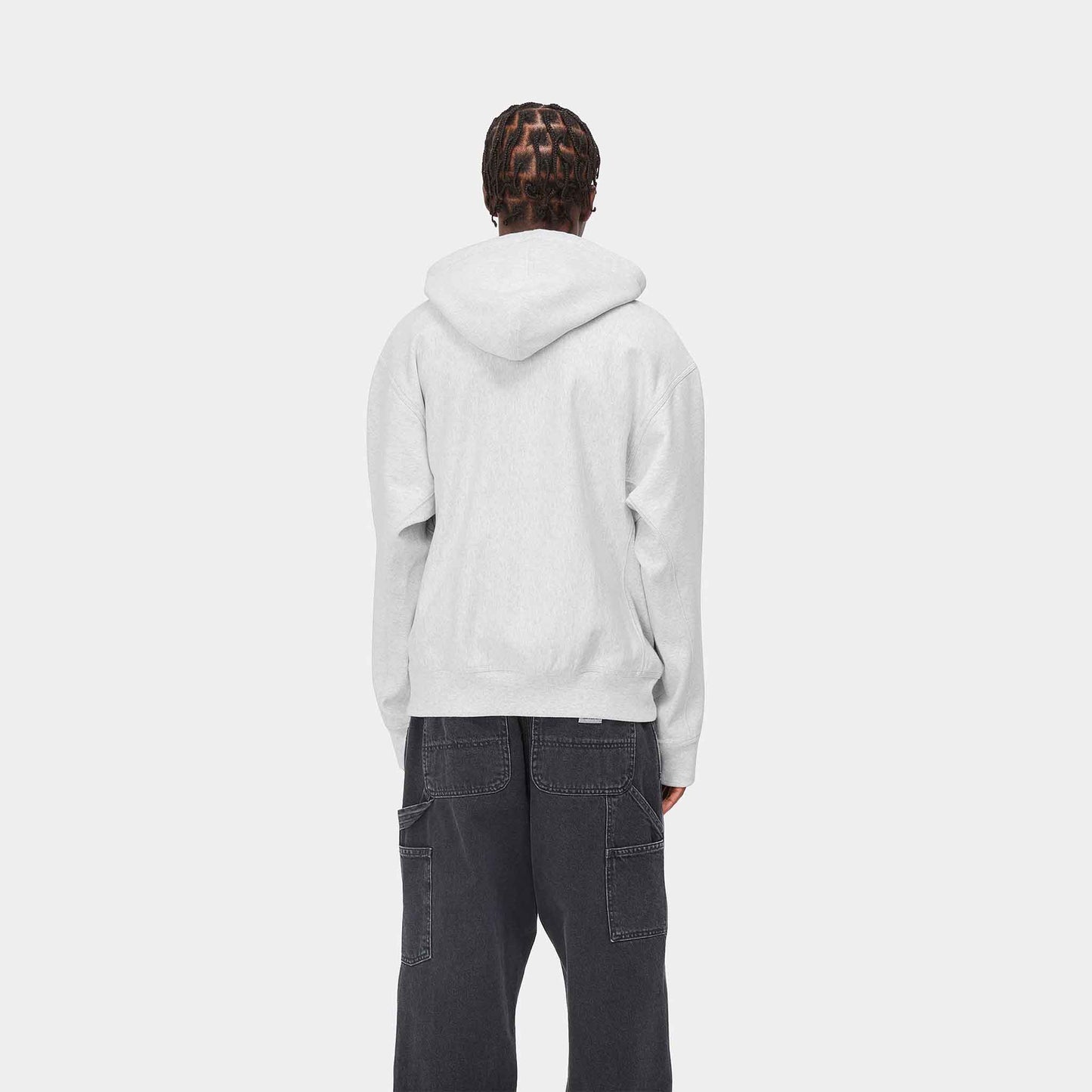 Hooded American Script Sweat | Ash Heather