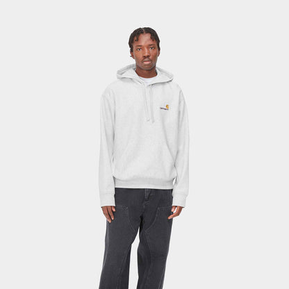 Hooded American Script Sweat | Ash Heather