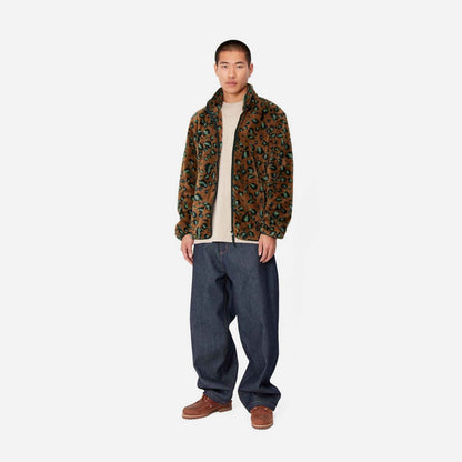 Jebson Sweat Jacket | Camo Leo, Tamarind / Black