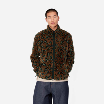 Jebson Sweat Jacket | Camo Leo, Tamarind / Black