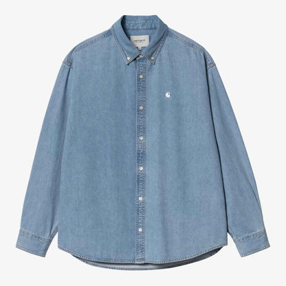 L/S Lucas Shirt | Blue, Bleached
