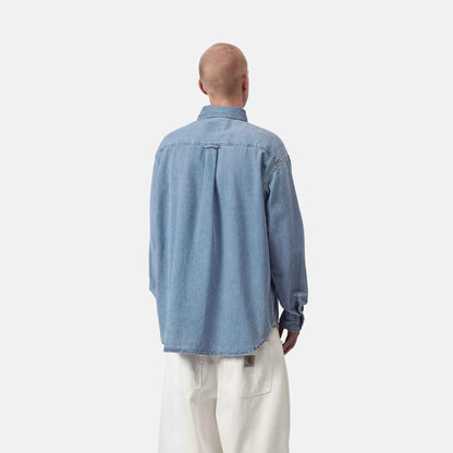 L/S Lucas Shirt | Blue, Bleached