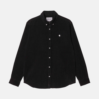 L/S Madison Fine Cord Shirt | Black / Wax