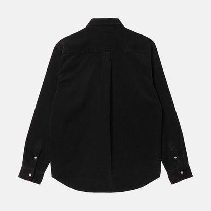 L/S Madison Fine Cord Shirt | Black / Wax