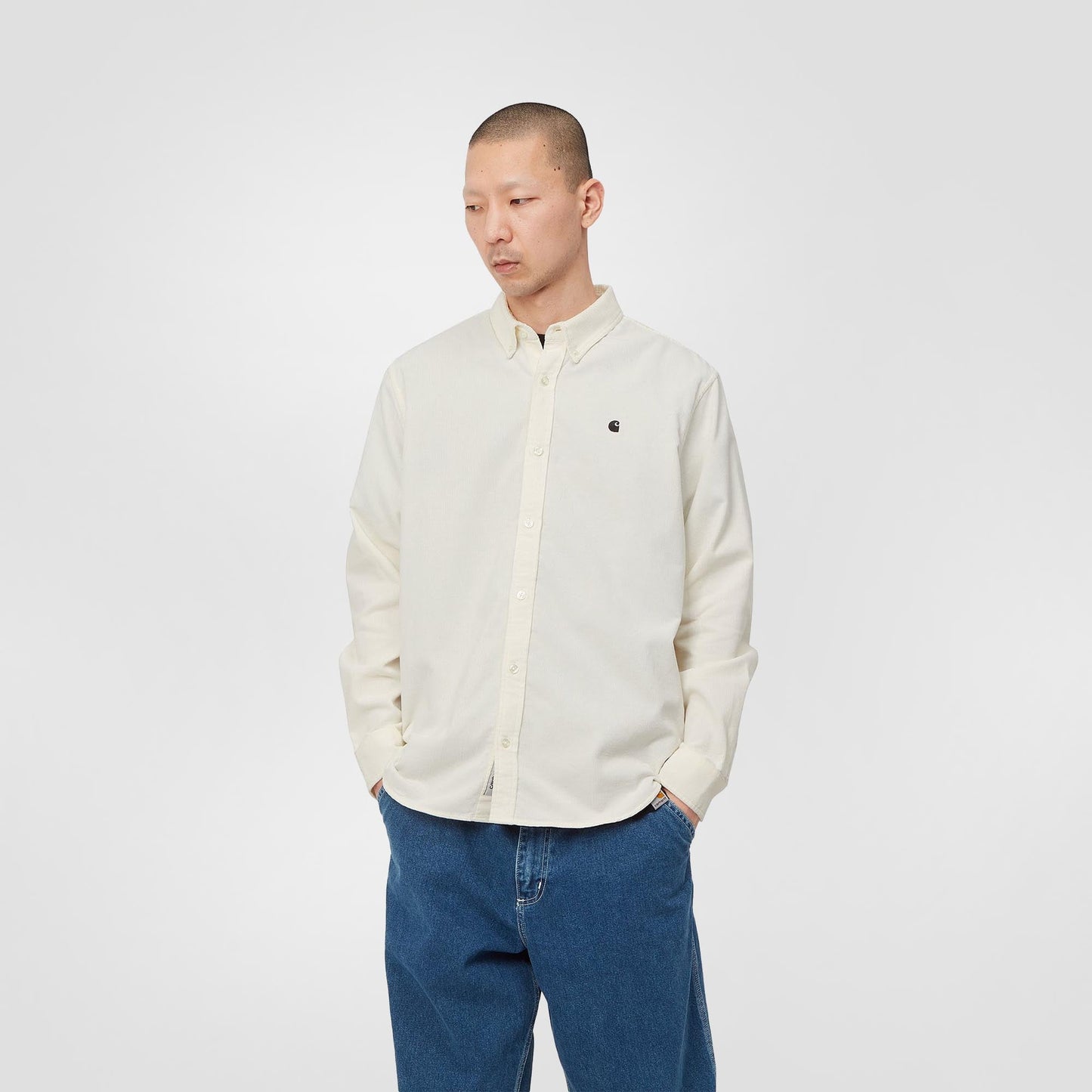 L/S Madison Fine Cord Shirt | Wax / Black