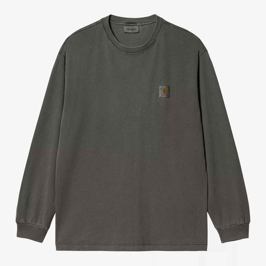 L/S Nelson T-Shirt | Black, Garment dyed 