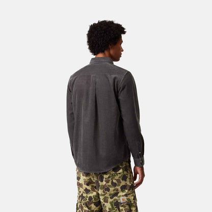 L/S Madison Cord Shirt | Graphite / Graphite