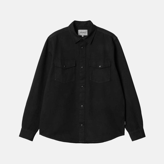 L/S Santa Fe Shirt | Black / Garment dyed