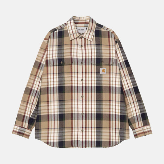 L/S Tamblyn Shirt | Tamblyn Check, Leather