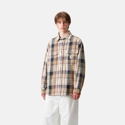 L/S Tamblyn Shirt | Tamblyn Check, Leather